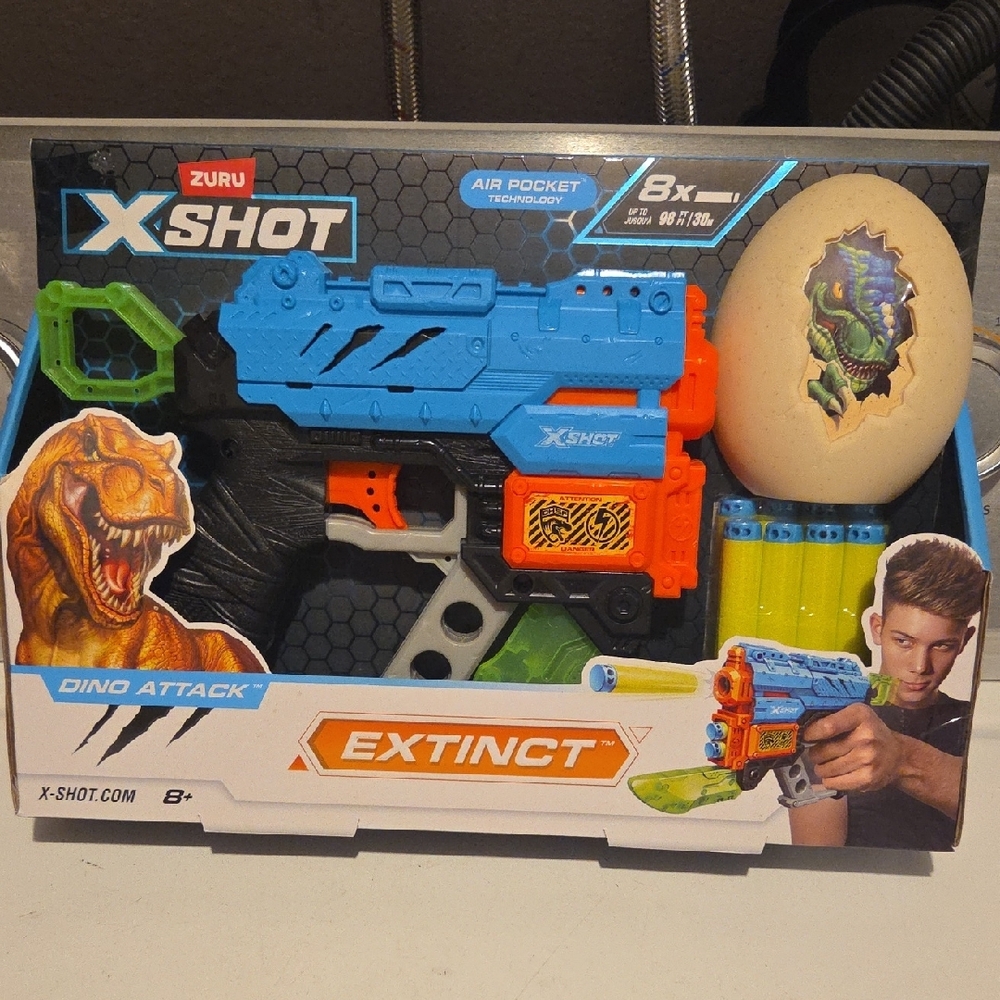 X-Shot Dino Attack Blaster - New Blue and Orange
